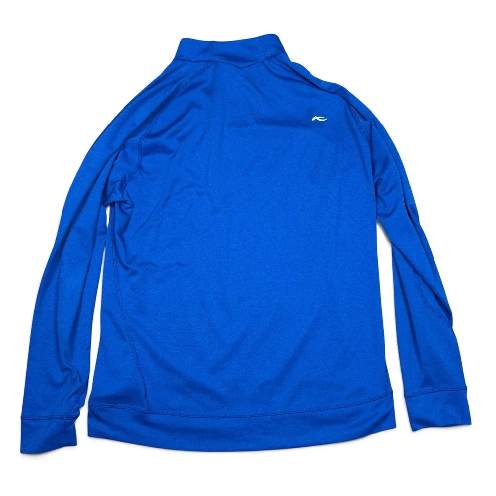 KJUS Men Keano Half Zip Pullover Blue MG25-D04 Size 52 L Duck logo
